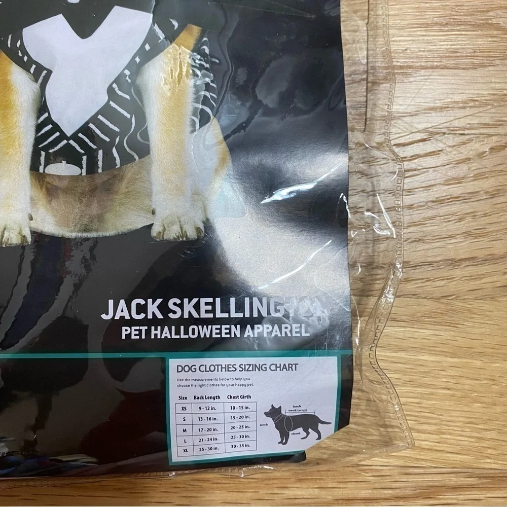 Jack Skellington Dog Costume NEW Nightmare Before Christmas Medium Halloween